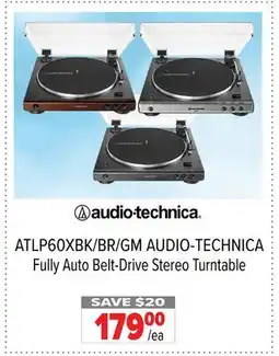 2001 Audio Video ATLP60XBK/BR/GM AUDIO-TECHNICA Fully Auto Belt-Drive Stereo Turntable offer