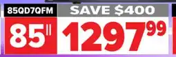 2001 Audio Video 85QD7QFM 85 Hisense Mini-LED offer