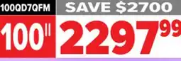 2001 Audio Video 100QD7QFM Hisense 100 QD7QFM Mini-LED offer