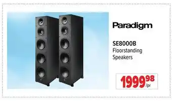 2001 Audio Video SE8000B Floorstanding Speakers offer