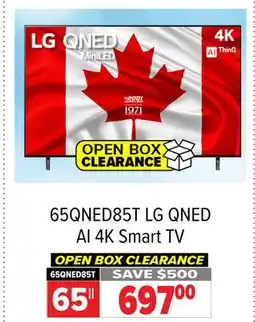 2001 Audio Video 65QNED85T 65 LG QNED AI 4K Smart TV offer