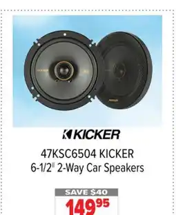 2001 Audio Video 47KSC6504 KICKER 6-1/2 2-Way Car Speakers offer