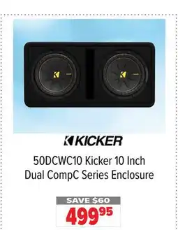 2001 Audio Video 50DCWC10 Kicker 10 Inch Dual CompC Series Enclosure offer