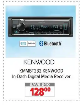 2001 Audio Video KMMBT232 KENWOOD In-Dash Digital Media Receiver offer