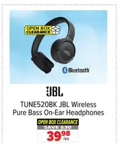 2001 Audio Video TUNE520BK JBL Wireless Pure Bass On-Ear Headphones offer