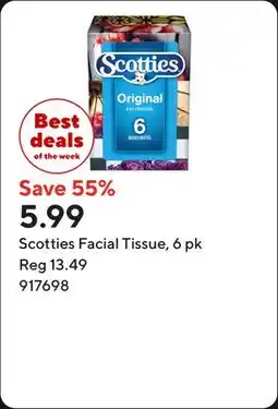 Staples Scotties Facial Tissue offer