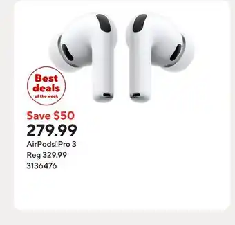 Staples AirPods†Pro 3 offer
