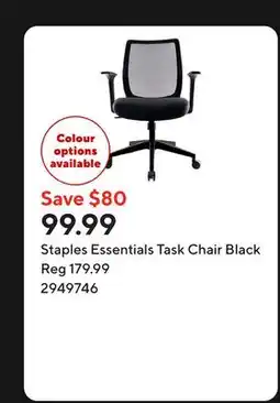Staples Staples Essentials Task Chair Black offer