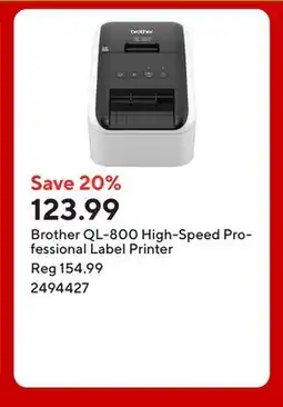 Staples Brother QL-800 High-Speed Professional Label Printer offer