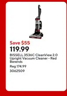 Staples BISSELL 3536C CleanView 2.0 Upright Vacuum Cleaner - Red Berends offer