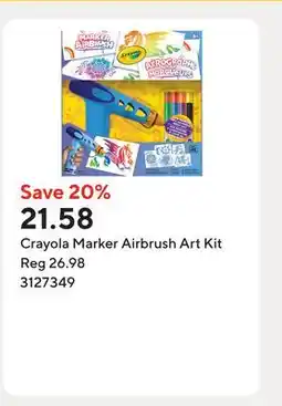 Staples Crayola Marker Airbrush Art Kit offer