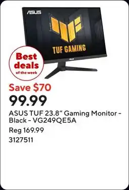 Staples ASUS TUF 23.8 Gaming Monitor - Black - VG249QE5A offer