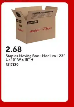 Staples Staples Moving Box - Medium - 23 L x 15 W x 15 H offer