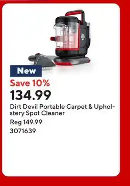 Staples Dirt Devil Portable Carpet & Upholstery Spot Cleaner offer