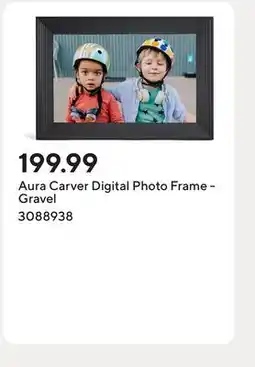 Staples Aura Carver Digital Photo Frame - Gravel offer