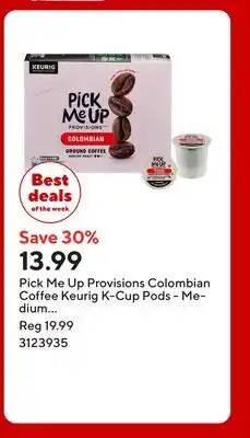 Staples Pick Me Up Provisions Colombian Coffee Keurig K-Cup Pods - Medium Roast - 24 Count offer