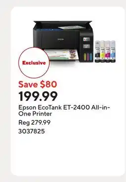 Staples Epson EcoTank ET-2400 All-in-One Printer offer
