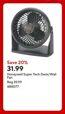 Staples Honeywell Super Tech Desk/Wall Fan offer