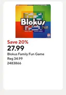 Staples Blokus Family Fun Game offer