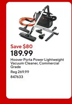 Staples Hoover Porta Power Lightweight Vacuum Cleaner, Commercial Grade offer