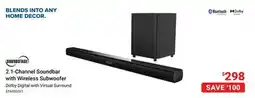 Visions Electronics SOUNDSTAGE 2.1-Channel Soundbar with Wireless Subwoofer offer