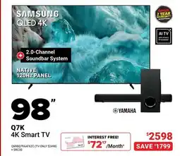 Visions Electronics Samsung 98 QLED Q7K 4K Smart TV + 2.0-Channel Soundbar System offer