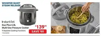 Visions Electronics Instant Pot Duo Plus 6.8L Multi-Use Pressure Cooker offer