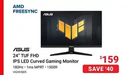 Visions Electronics ASUS 24 TUF FHD 180Hz 1ms GTG IPS LED FreeSync Gaming Curved Monitor offer