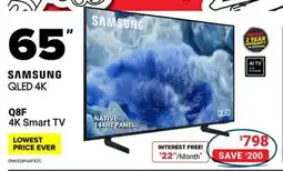 Visions Electronics SAMSUNG 65 Q8F 4K Smart TV offer