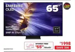 Visions Electronics SAMSUNG 65 S90F 4K Smart TV offer