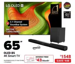 Visions Electronics 65 OLED B5 4K Smart TV, 2.1-Channel Soundbar System offer