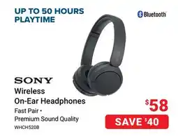 Visions Electronics Sony Wireless On-Ear Headphones offer