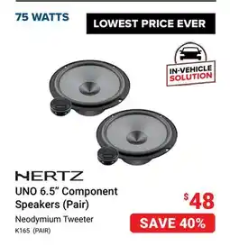 Visions Electronics HERTZ UNO 6.5 Component Speakers (Pair) offer
