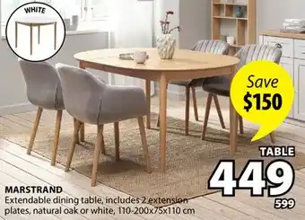 JYSK MARSTRAND Extendable dining table offer