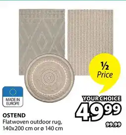 JYSK OSTEND Flatwoven outdoor rug offer