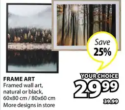 JYSK FRAME ART Framed wall offer