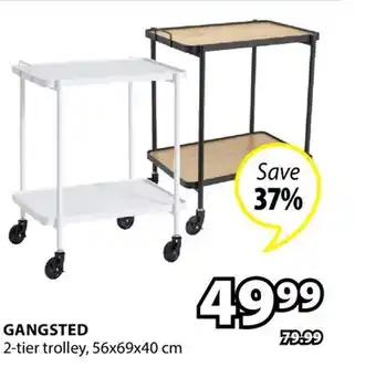 JYSK GANGSTED 2-tier trolley offer