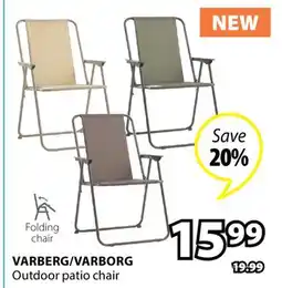 JYSK VARBERG / VARBORG Outdoor patio chair offer