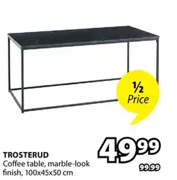 JYSK TROSTERUD Coffee table, marble-look finish offer