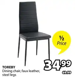 JYSK TOREBY Dining chair, faux leather, steel legs offer