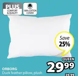 JYSK ORBORG Duck feather pillow, plush offer