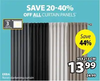 JYSK ERBA Room darkening curtain offer