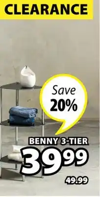 JYSK BENNY 3-Tier corner glass shelf offer