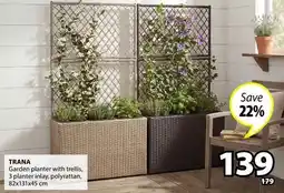 JYSK TRANA Garden planter with trellis offer