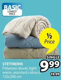 JYSK STETINDEN Polyester duvet offer
