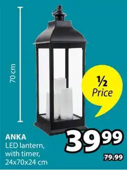 JYSK ANKA LED lantern, with timer offer