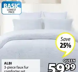 JYSK ALBI 3-piece faux fur comforter set offer