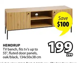 JYSK HEMDRUP TV bench offer