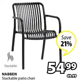 JYSK NABBEN Stackable patio chair offer
