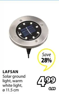 JYSK LAFSAN Solar ground light, warm white light offer
